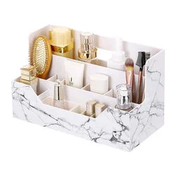 Haushalt Büro Schreibtisch Waschbar Kunststoff Marmor Kosmetik Schublade Organizer Trennwände Make-Up Organizer